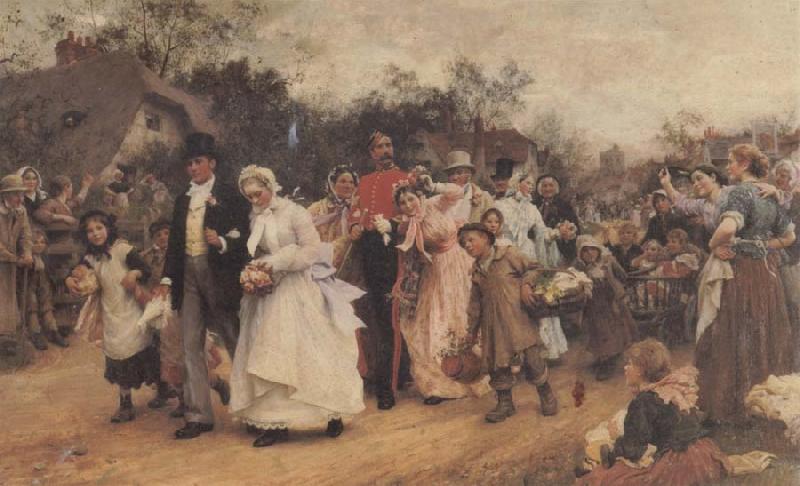 Sir Samuel Fildes The Wedding Procession France oil painting art